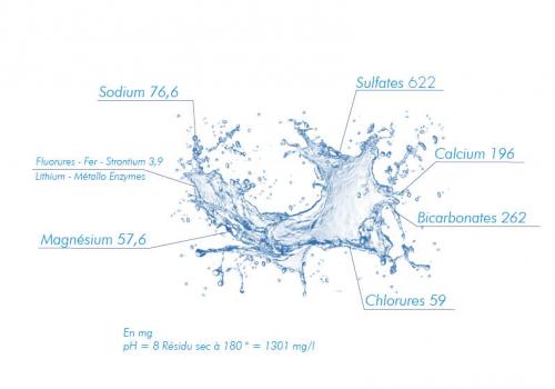 Composition of Thermal Spring water from Castéra-Verduzan